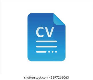 curriculum vitae information document vector icon template