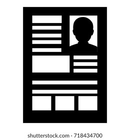 curriculum vitae isolated icon