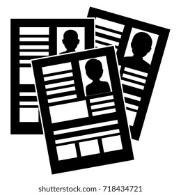 curriculum vitae isolated icon