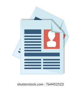 curriculum vitae isolated icon