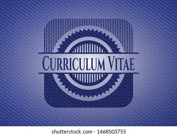 Curriculum Vitae with jean texture. Vector Illustration. Detailed.