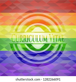 Curriculum Vitae lgbt colors emblem 