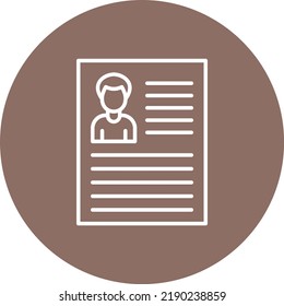Curriculum Vitae line circle icon vector image. Can also be used for web apps, mobile apps and print media.