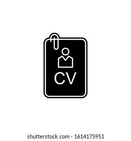 curriculum vitae line icon. Simple glyph, flat vector of web icons for ui and ux, website or mobile application