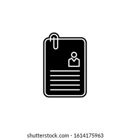 curriculum vitae line icon. Simple glyph, flat vector of web icons for ui and ux, website or mobile application