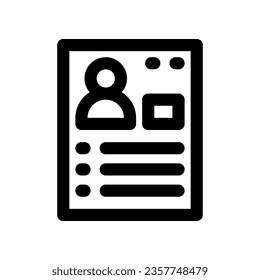 curriculum vitae line icon. vector icon for your website, mobile, presentation, and logo design.