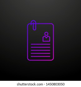 Curriculum vitae line nolan icon. Elements of cv set. Simple icon for websites, web design, mobile app, info graphics