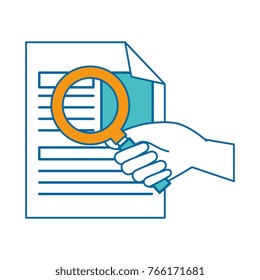 curriculum vitae with magnifying glass