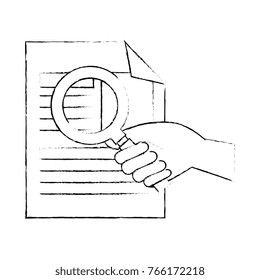 curriculum vitae with magnifying glass