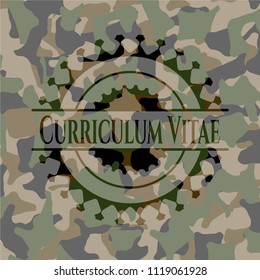 Curriculum Vitae on camouflage pattern