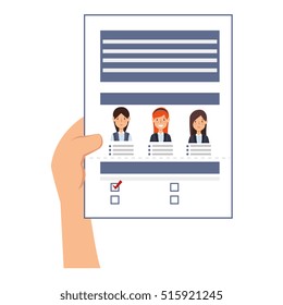 curriculum vitae paper isolated icon