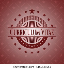  Curriculum Vitae realistic red emblem