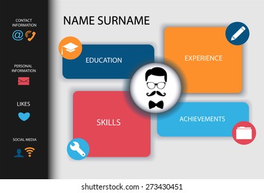 Curriculum Vitae. Resume, CV creative template.