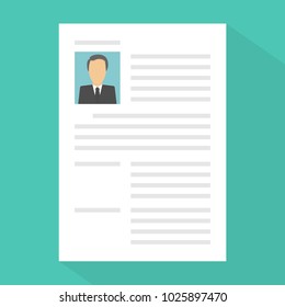 Curriculum vitae or resume icon