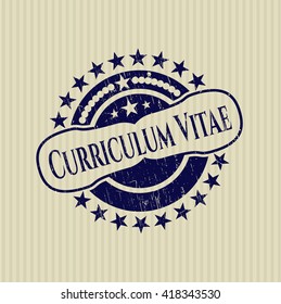 Curriculum Vitalgummi-Grunge-Siegel