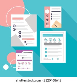 curriculum vitae set four templates