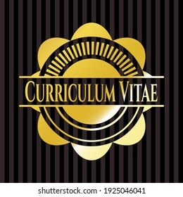 Curriculum Vitae shiny badge. Vector Illustration. Detailed. 