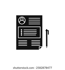 Curriculum vitae sign Symbol mark in Outline style