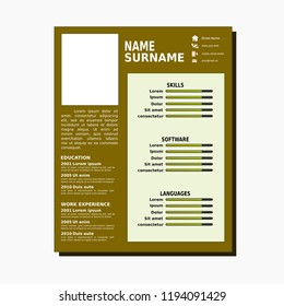 curriculum vitae simple template