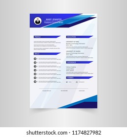 Curriculum Vitae Template - Blue