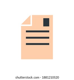 curriculum vitae vector flat icon