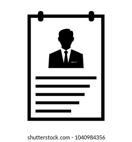 Curriculum vitae vector icon