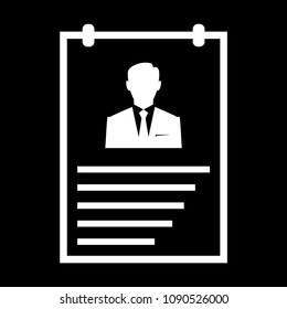 Curriculum vitae vector icon