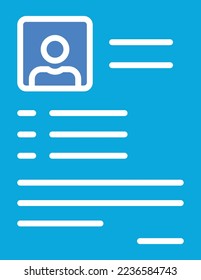 Curriculum Vitae vector icon. Can be used for printing, mobile and web applications.