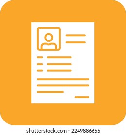 Curriculum Vitae vector icon. Can be used for printing, mobile and web applications.
