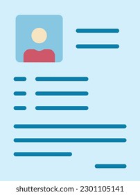 Curriculum Vitae vector icon. Can be used for printing, mobile and web applications.