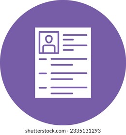 Curriculum Vitae vector icon. Can be used for printing, mobile and web applications.