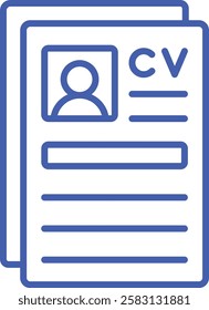 Curriculum Vitae vector icon. Can be used for printing, mobile and web applications.