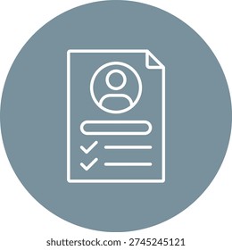 Значок вектора «Curriculum Vitae». Может использоваться для печати, мобильных и веб-приложений.