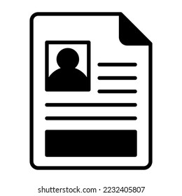 Curriculum vitae Vektorsymbol im trendigen Stil