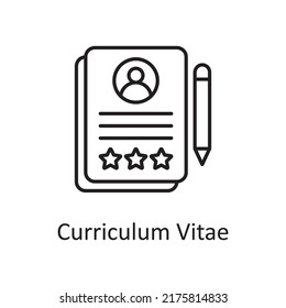 Curriculum Vitae vector Outline Icon Design illustration. Project Managements Symbol on White background EPS 10 File