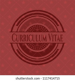 Curriculum Vitae vintage red emblem