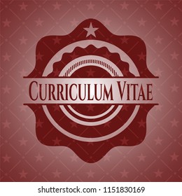 Curriculum Vitae vintage red emblem