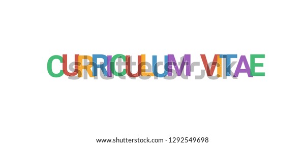 Curriculum Vitae Word Concept Colorful Curriculum Stock Vector Royalty Free