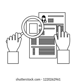 Curriculum Vitae and work black and white