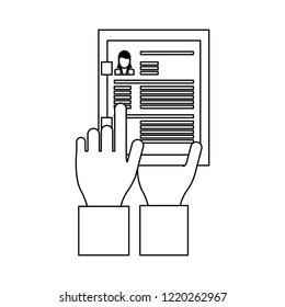 Curriculum Vitae and work black and white