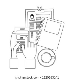 Curriculum Vitae and work black and white