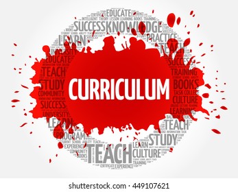 CURRICULUM word cloud collage, education concept background
