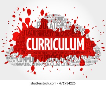 CURRICULUM word cloud collage, education concept background