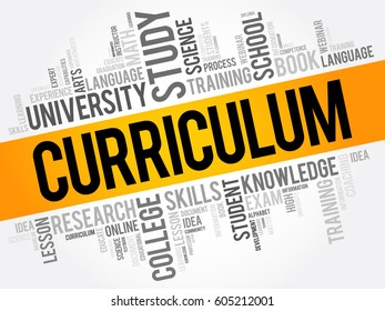 CURRICULUM word cloud collage, education concept background