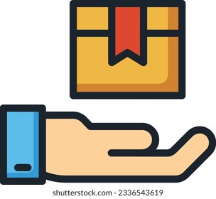 Icono de la línea de color del servicio de cursillo - Icono único, vector