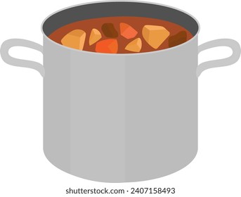 curry beef stew in a large pot