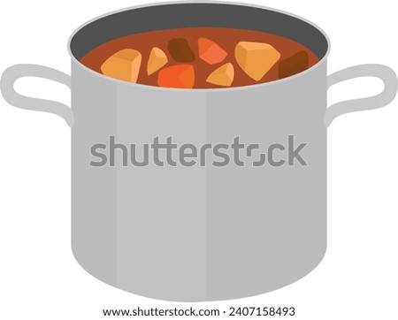 curry beef stew in a large pot