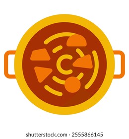 Curry Bowl Asian Food icon illustration