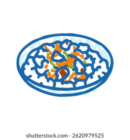 curry prato indiano cozinha ícone doodle esboço vetor. curry prato indiano cozinha sinal. símbolo isolado ilustração