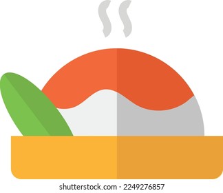 curry food vector flat illustration
